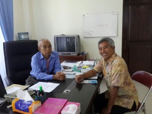 Kerjasama Ketua LPPM dengan Rektor UNWIDHA dalam pengabdian masyarakat
